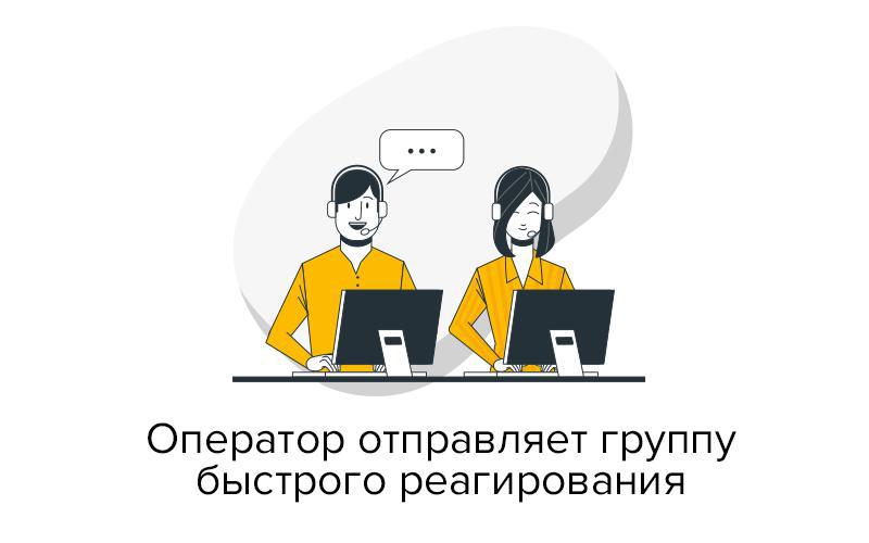 Оператор анализирует ситуацию